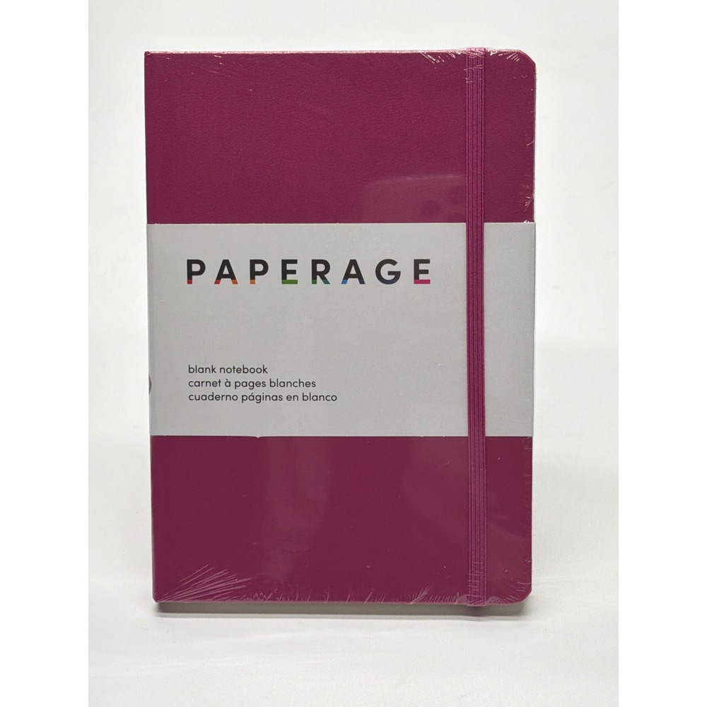 Paperage Blank Notebook Magenta Hardcover 160 Pages 100gsm 5.6x8 Journal NEW